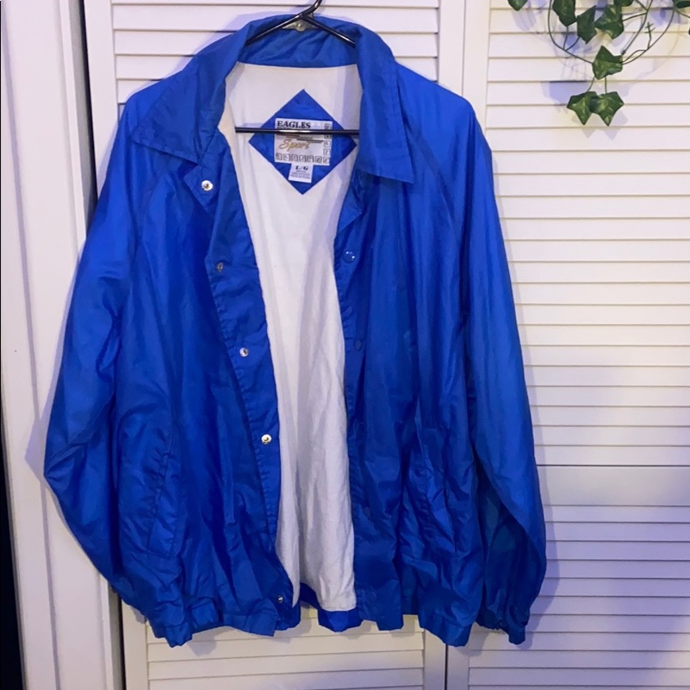 Blue men’s bomber jacket